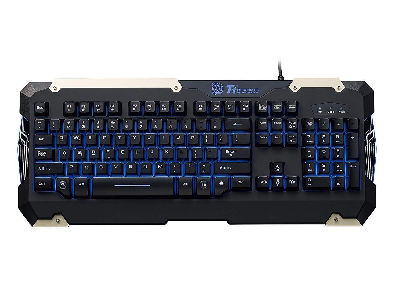 Keyboard and mouse combo, Tt Esports Commander Blue LED Backlighting