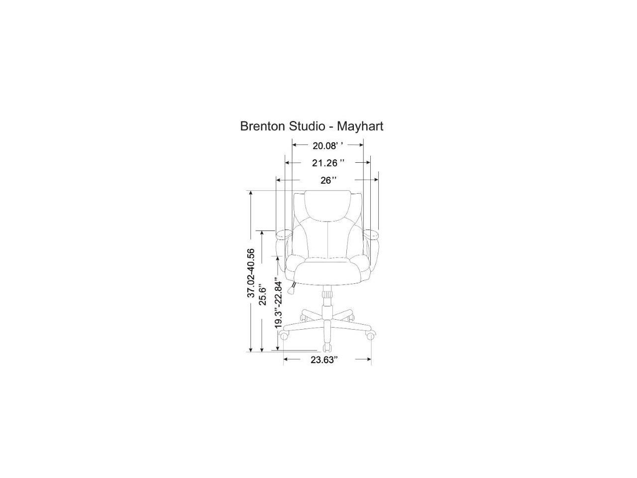 Brenton studio mayhart vinyl mid back chair