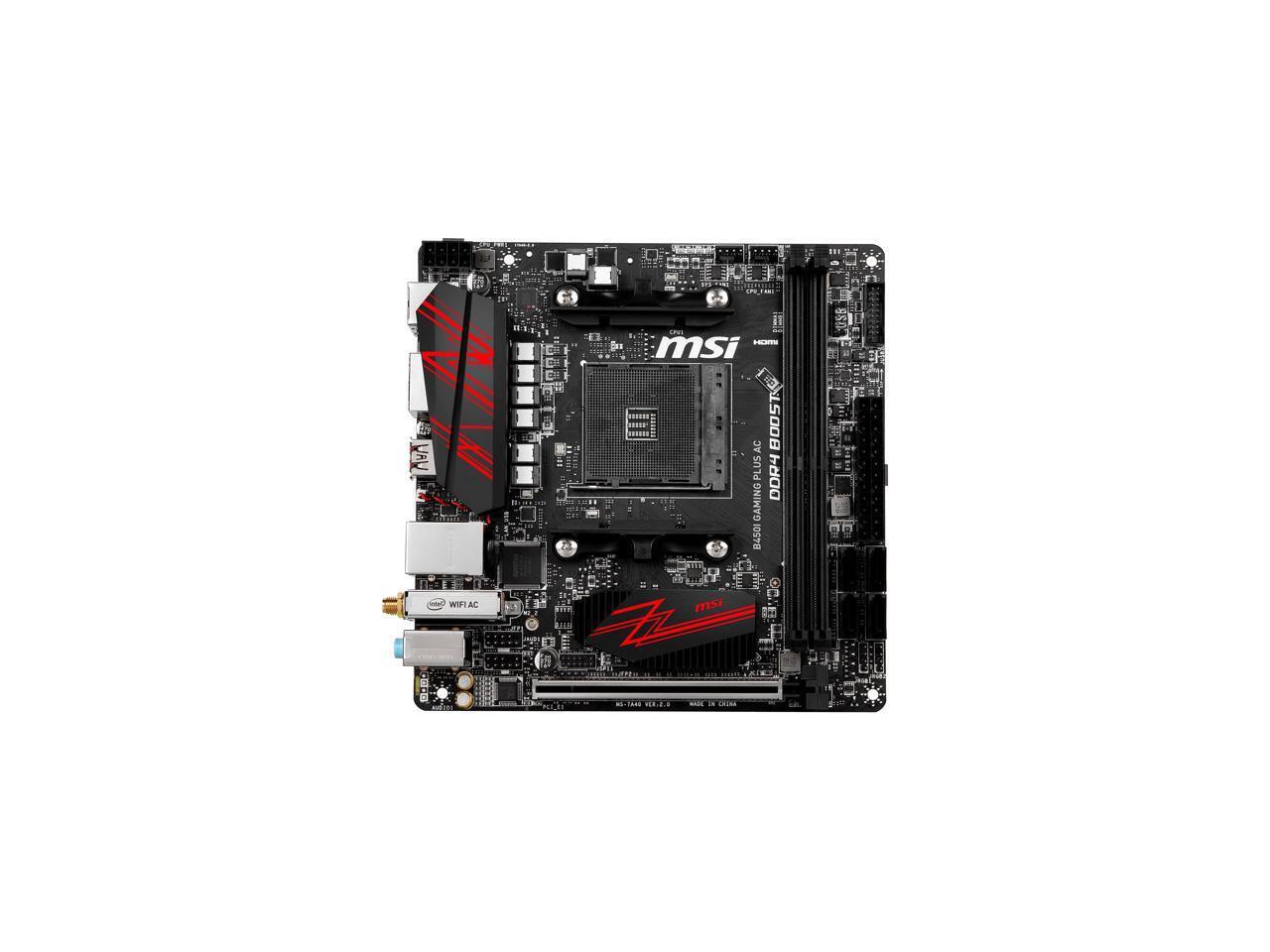Refurbished: MSI PERFORMANCE GAMING B450I GAMING PLUS AC AM4 AMD B450 ...