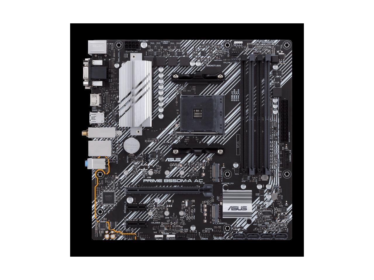Refurbished ASUS PRIME B550MA ACGSI AMD Socket B550 AM4 MicroATX M.2