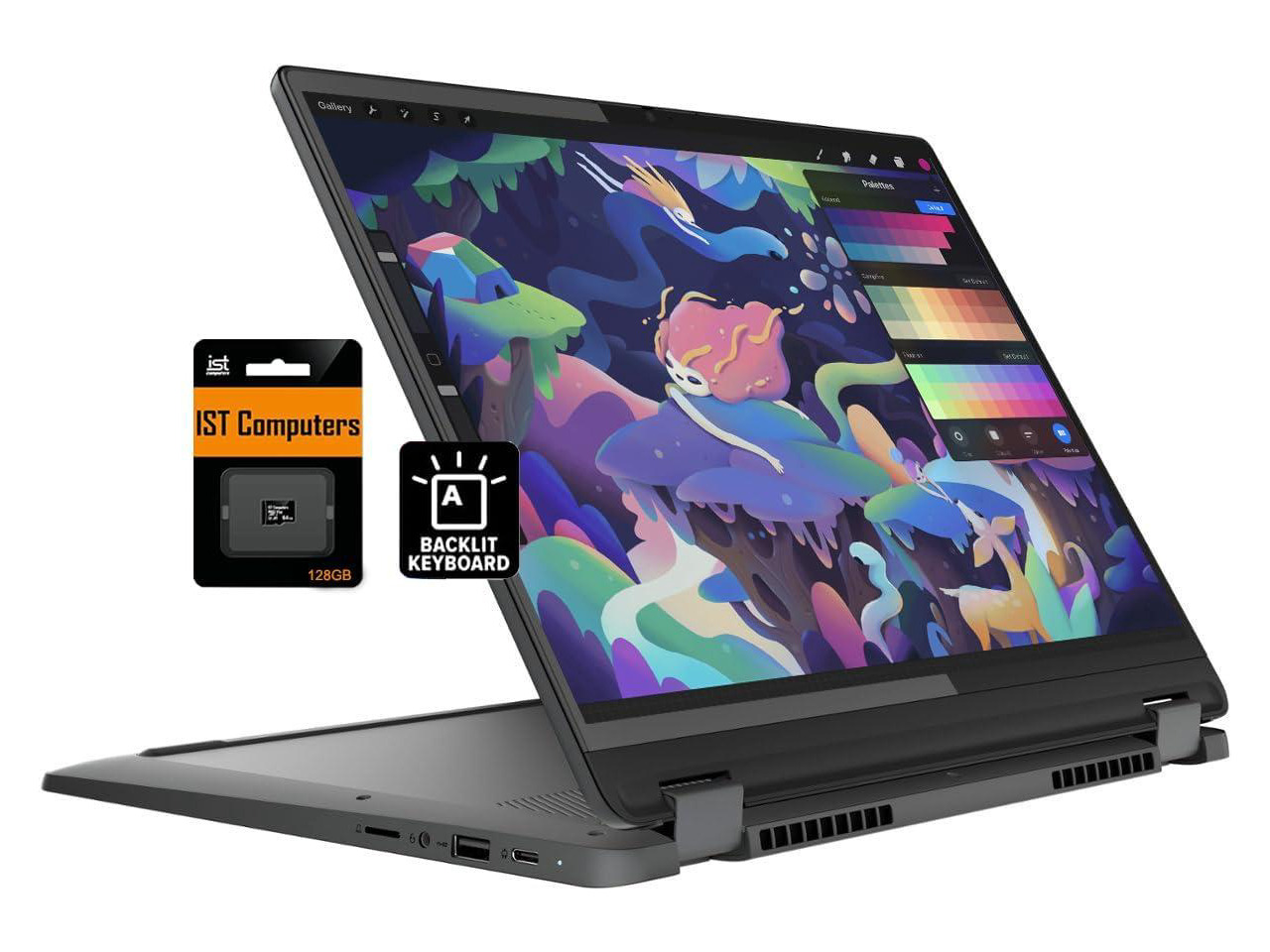Lenovo Flex 5i Chromebook Plus 14" FHD+ 2-in-1 Touchscreen Laptop ( Intel Core i3-1315U, 8GB RAM, 256GB Storage), FHD Webcam, Backlit Keyboard, Chrome OS, w/Google AI, 2TB of Cloud Storage, Grey
