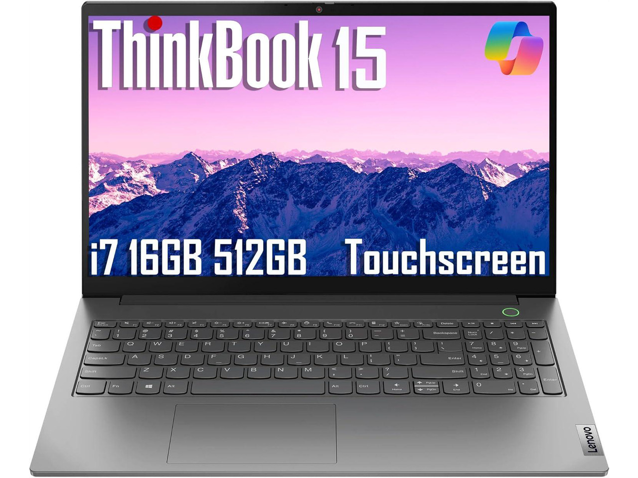 Lenovo ThinkBook 15 Gen 4 Business Laptop (15.6" IPS FHD Touchscreen, Intel 10-Core i7-1255U, 16GB RAM, 512GB SSD), FHD Webcam, Narrow Bezel, Backlit, Fingerprint, Thunderbolt 4, Win 11 Pro, Grey