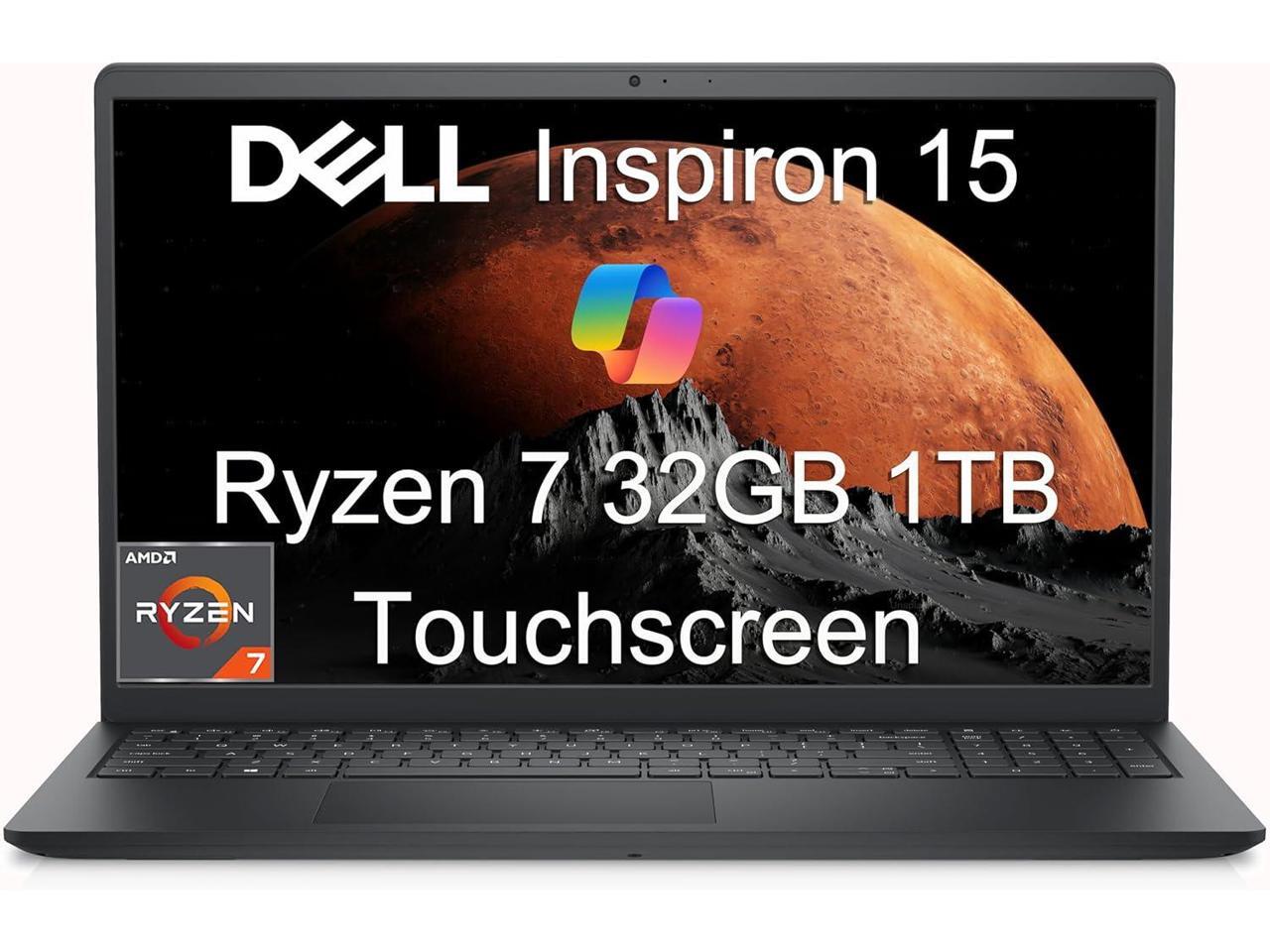 Dell Inspiron 15 Touchscreen Laptop (15.6" FHD, AMD Ryzen 7 7730U (> Intel i7-1255U), 32GB, 1TB SSD) Business, College Students, Enterprises, Numeric Keypad, Inspiron 3535 3000, Webcam, Win 11 Pro