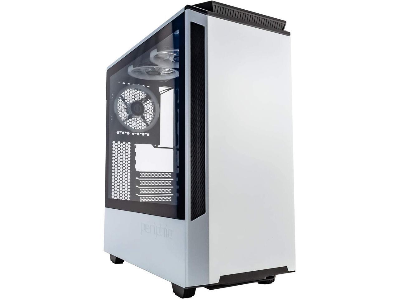 Periphio Aura MidTower ATX PC Gaming Case Power Supply Combo 550w