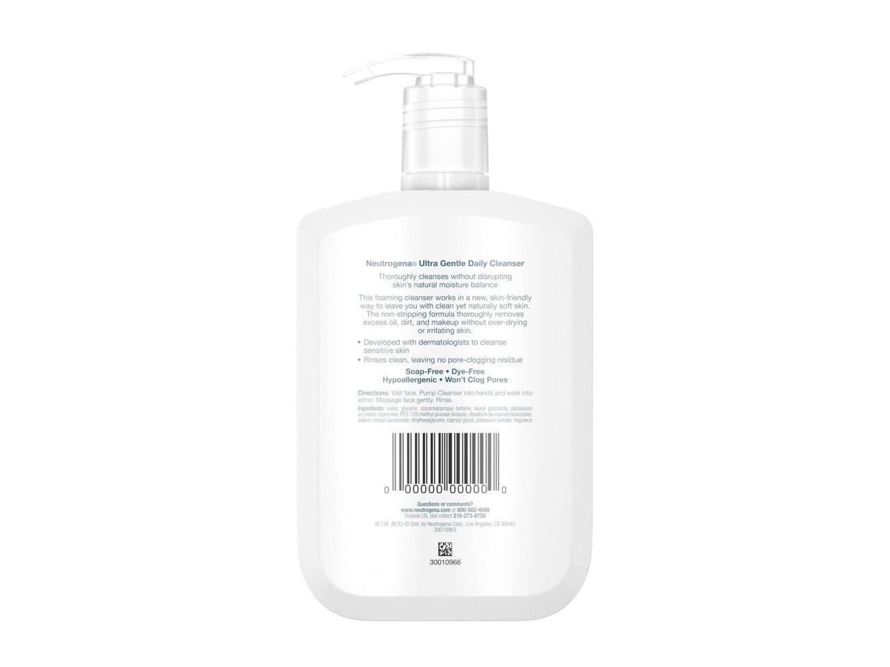 neutrogena daily foaming facial cleanser