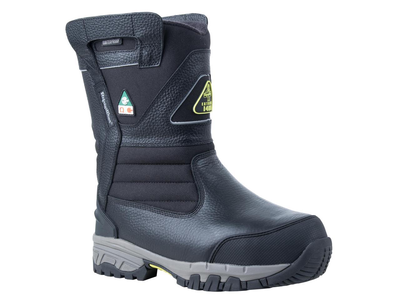 black insulated waterproof work boots