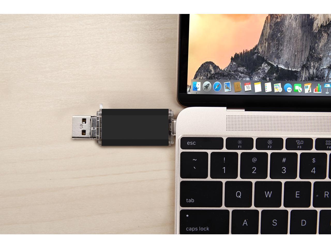 8GB 16GB 32GB 64G USB Flash Drive with micro-USB and Type-C Connector