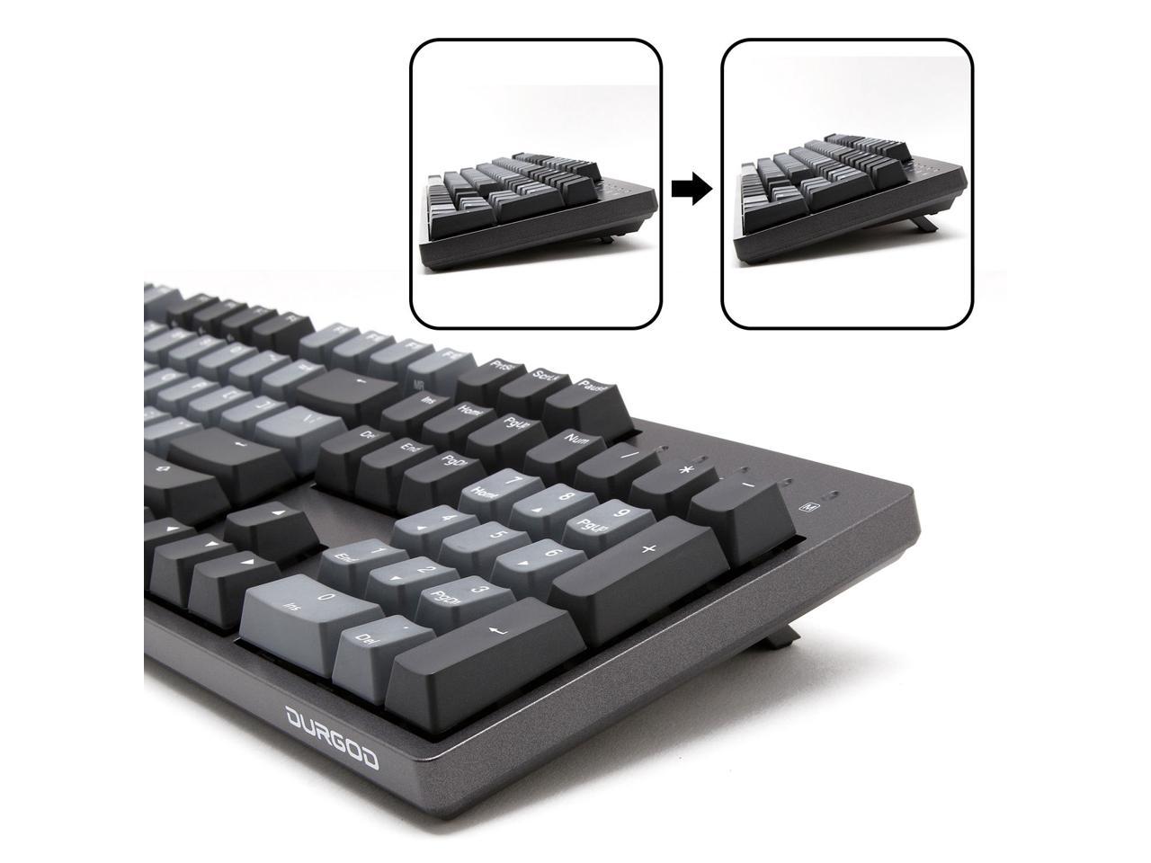 Durgod Taurus K310 Mechanical Gaming Keyboard - 104 Keys - Double Shot PBT  - NKRO - USB Type C (Cherry Silent Red, Grey)