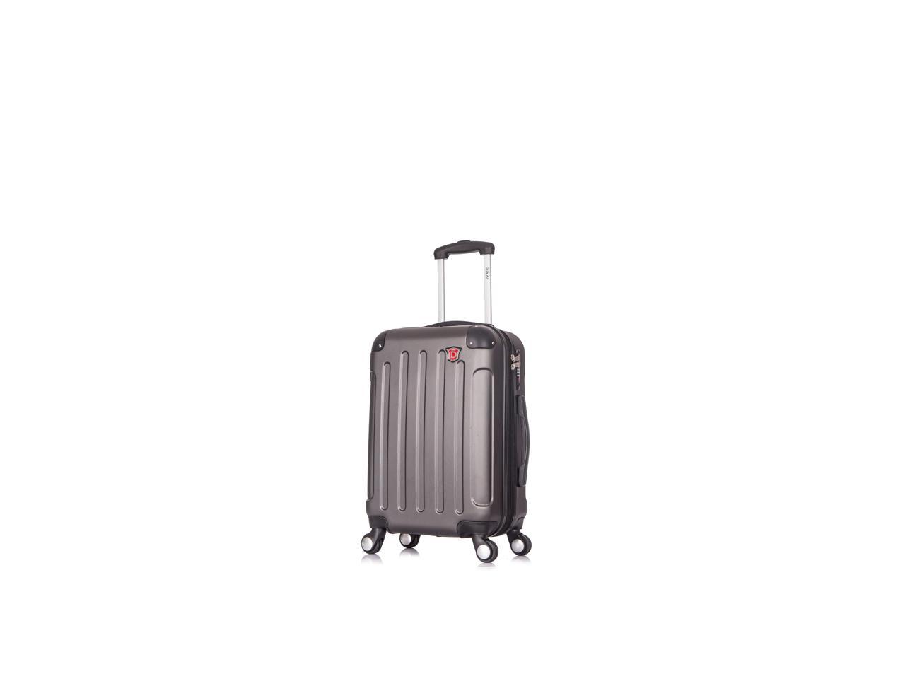DUKAP TOUR Elegant Luggage Set Lightweight Carry-on with USB Port 3 Pc, Black Luggage Lock TSA Approved Suitcases Wheels Dual Spinner 360 Micro Diamond Finish 