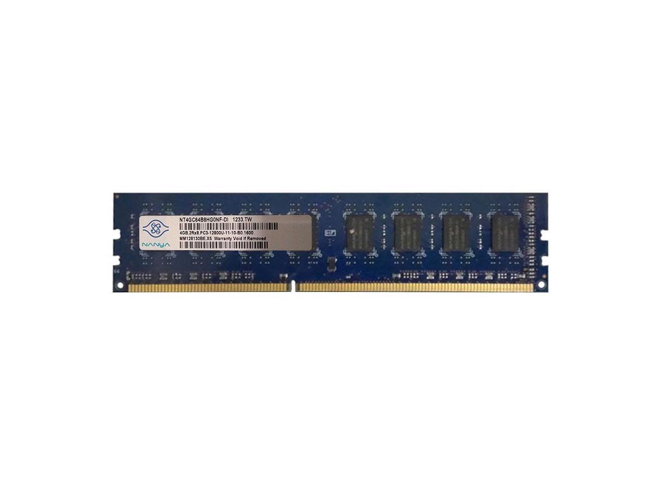 Quick Parts Now Nanya 4GB PC3-12800 DDR3-1600MHz Non-ECC Memory Module NT4GC64B8HG0NS-DI 