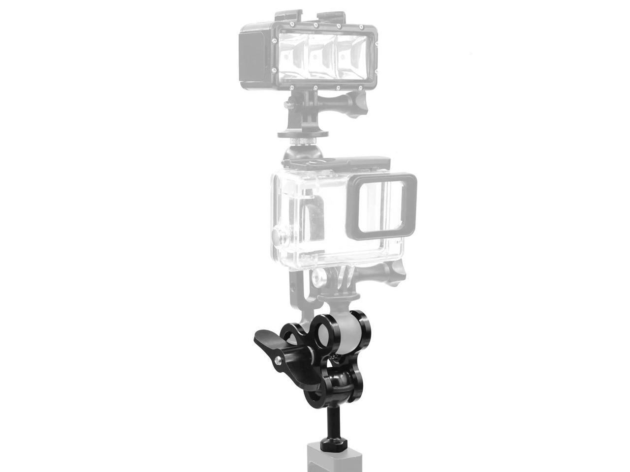 Diving pelota brazo triple clip CLAMP Mount 1/4 screw Adapter for GoPro Hero 5 6