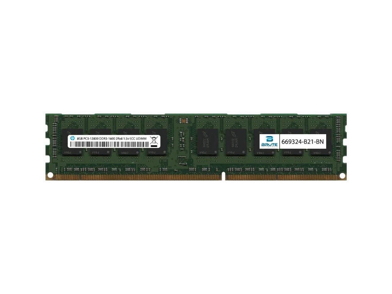 hp 8gb 2rx8 pc3-12800e- 669324-b21