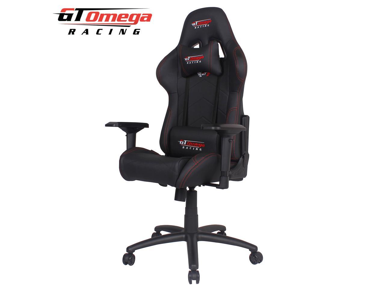 Gt Omega Pro Racing Office Gaming Chair Black Leather Newegg Com