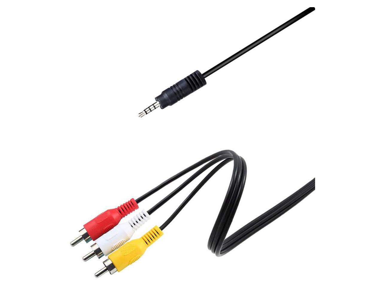 axGear AUX Male 3.5mm to 3 RCA AV Audio Video Male Converter Cable TV