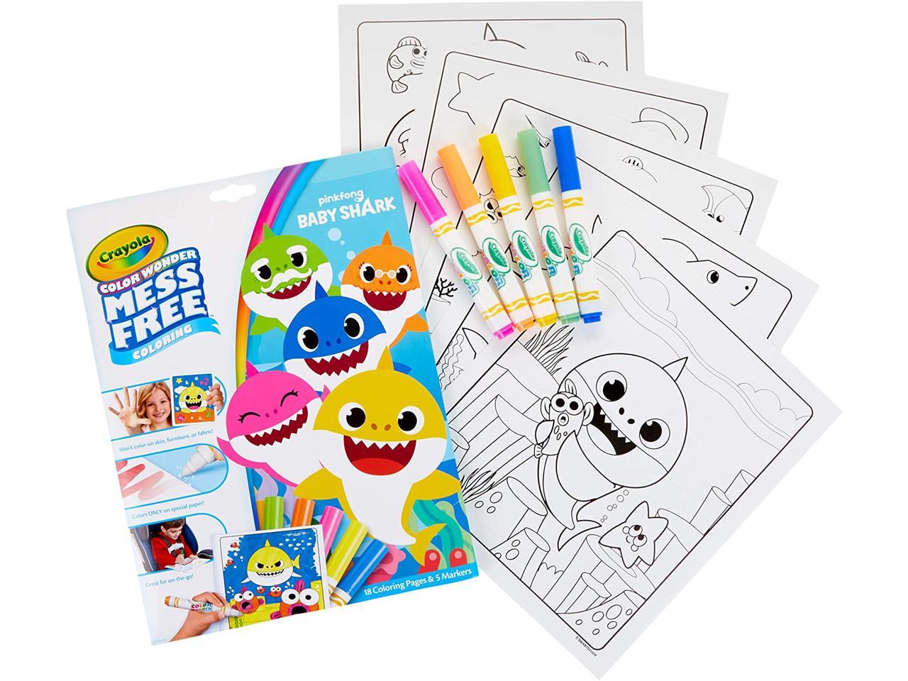 Download Crayola Color Wonder Baby Shark Coloring Pages, Mess Free Coloring, Gift for Kids, Age 3, 4, 5 ...