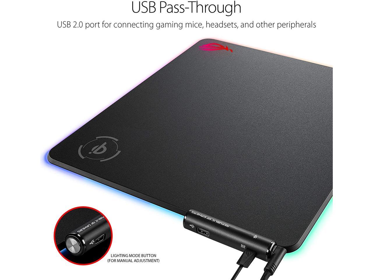 ASUS ROG Balteus Qi Vertical Gaming Mouse Pad with Wireless Qi Charging