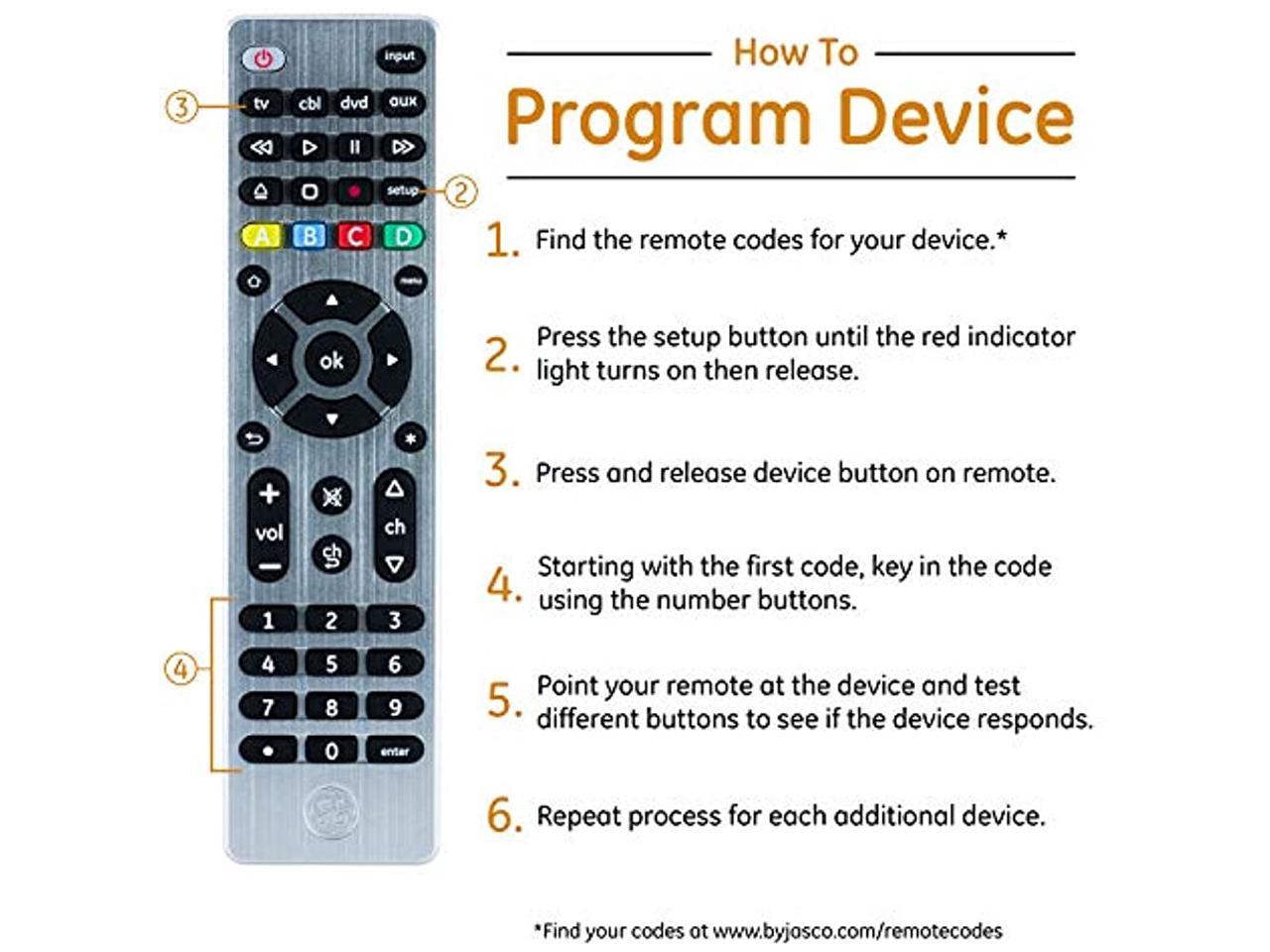 GE 33709 4-Device Universal Remote - Newegg.com