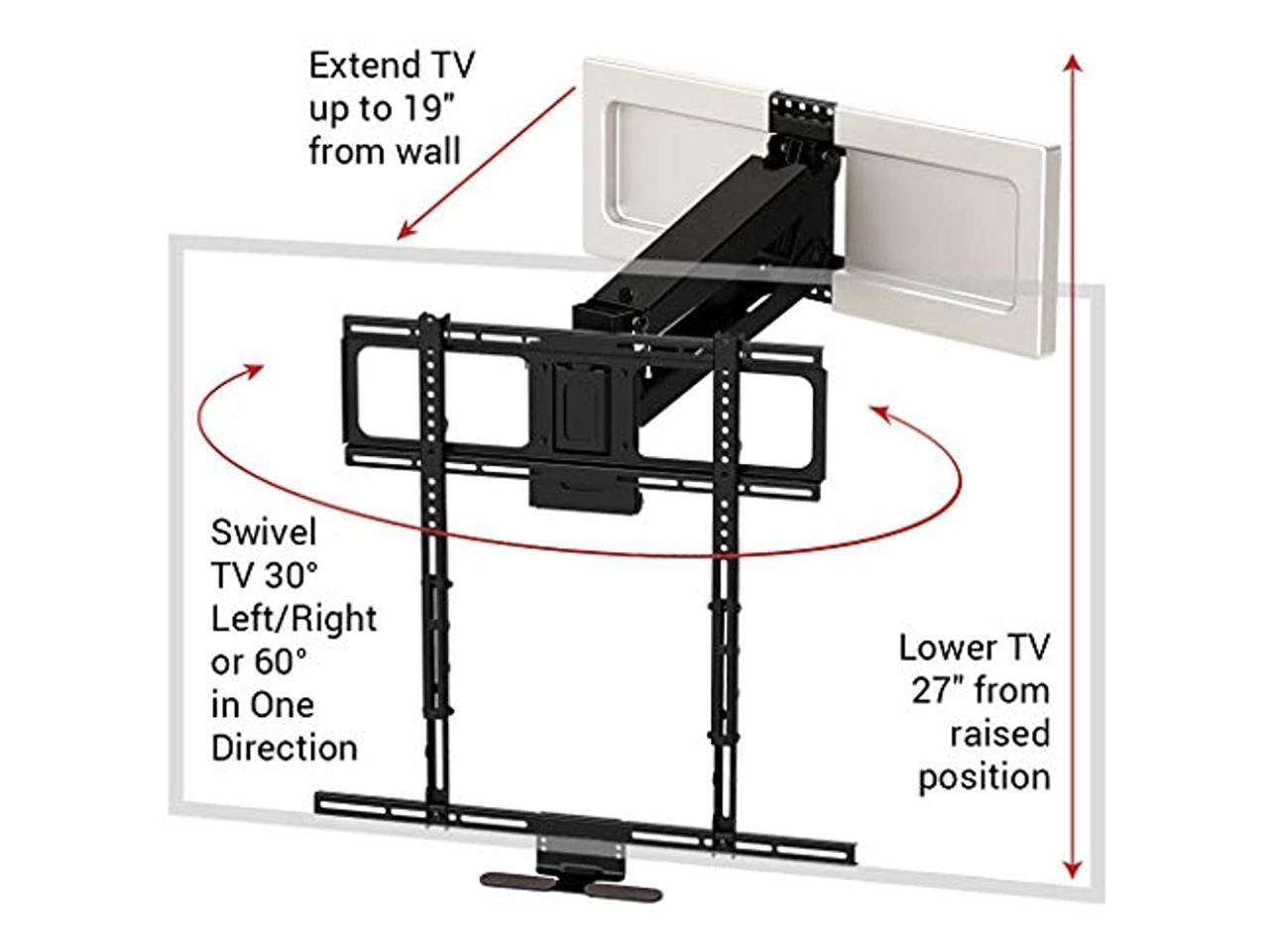 MantelMount MM540 Pull Down Fireplace TV Mount For 44"80" TVs Above