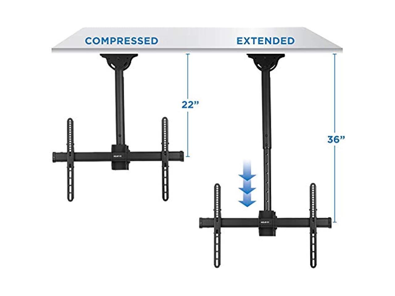 MountIt! Dual Screen Ceiling TV Mount Fits 4070 Inch TVs Ceiling
