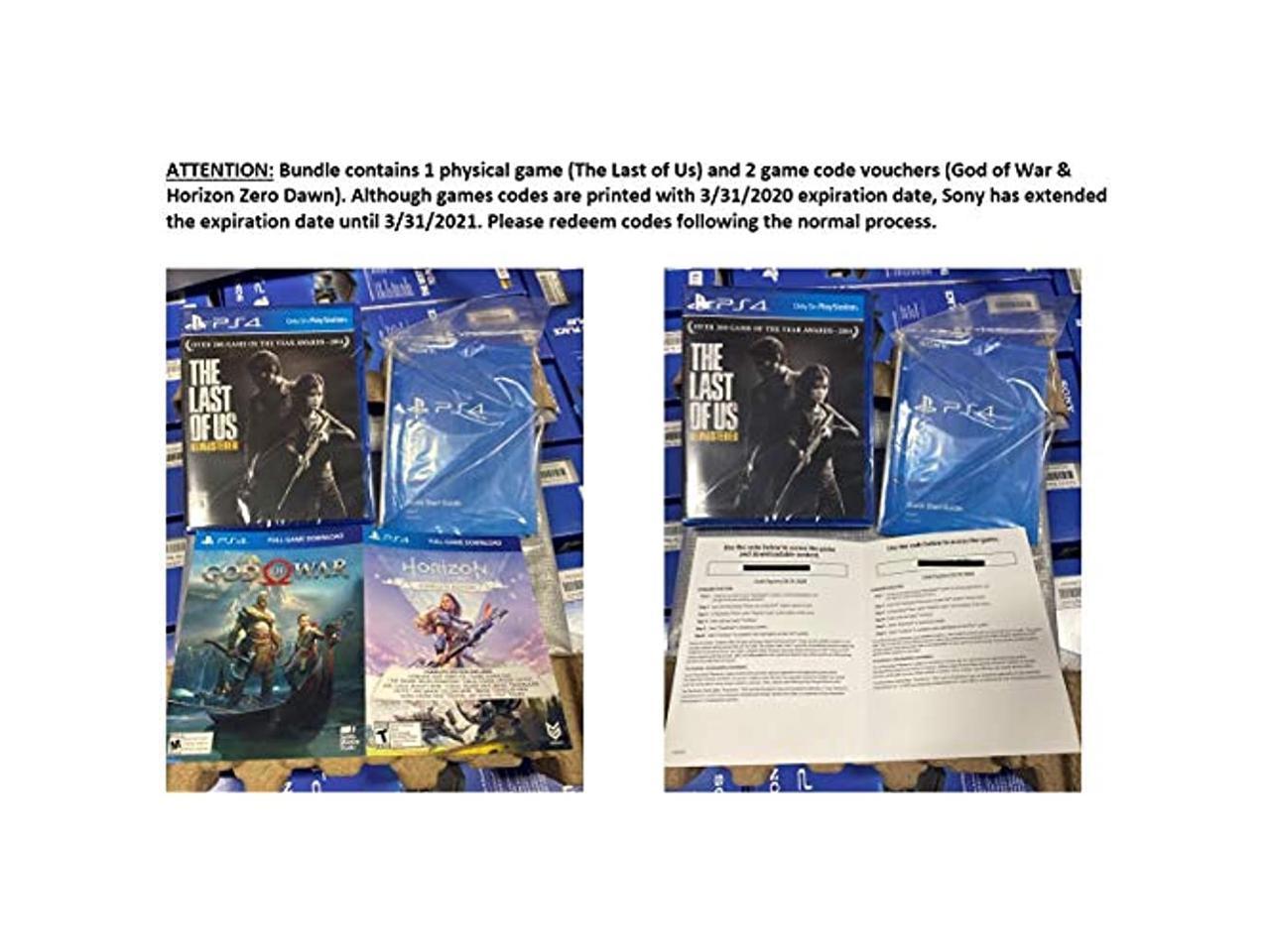 Playstation 4 Slim Bundle God Of War The Last Of Us Remastered And Horizon Zero Dawn Newegg Com