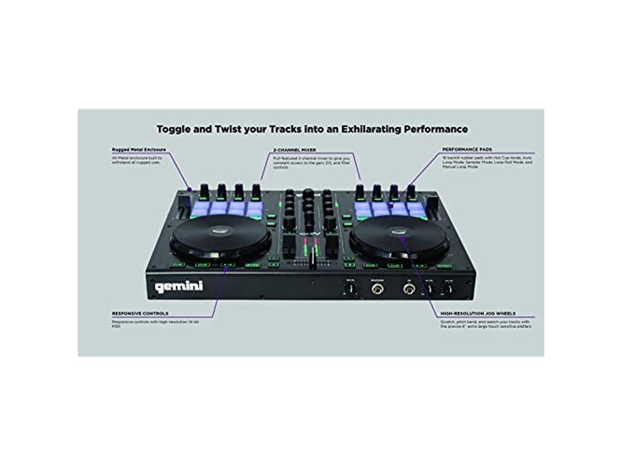Gemini G2V 2Channel Virtual DJ Controller