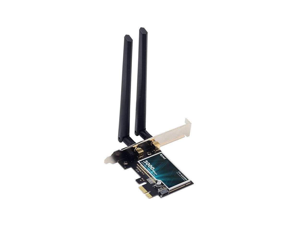 Ubit Pcie WLAN Card 1800 Mbit/s WiFi 6 AX200 PCIe Network Card 802.11 AX/AC PCI E WLAN Adapter with Bluetooth Ultra-Low Latency Support Win 10/11