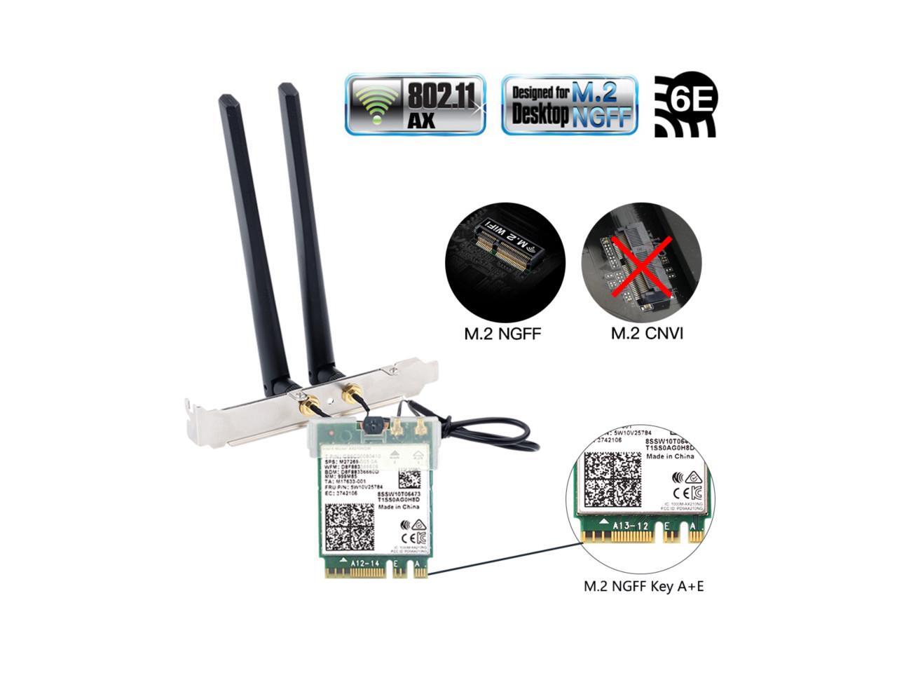 FV-AXE210NG Wi-Fi 6E Desktop Kit Wireless Adapter Bluetooth 5.2 ...