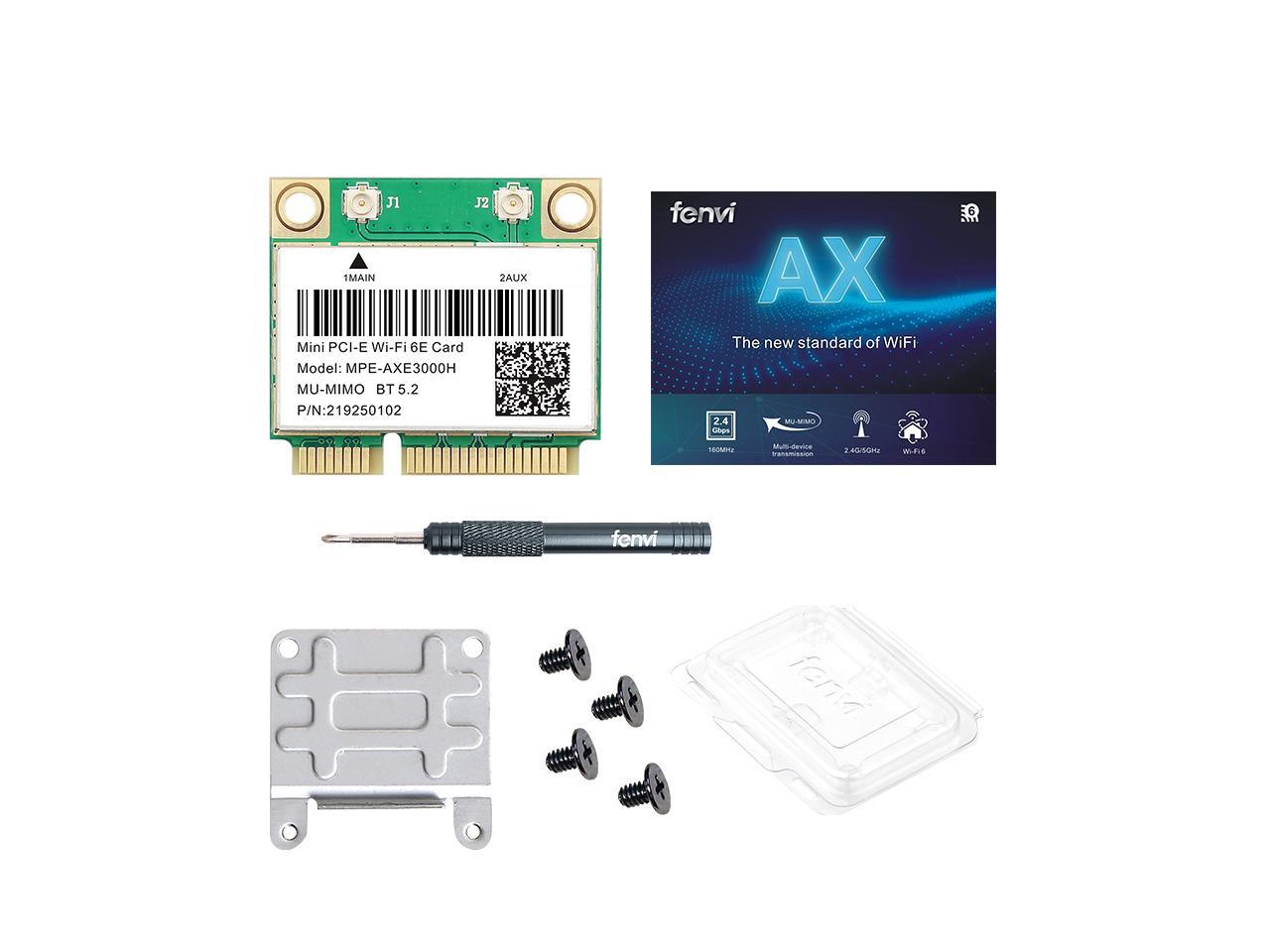 Fenvi Wi-Fi 6E MPE-AXE3000H Mini PCI-e Wifi Card 802.11AX Tri-Band ...
