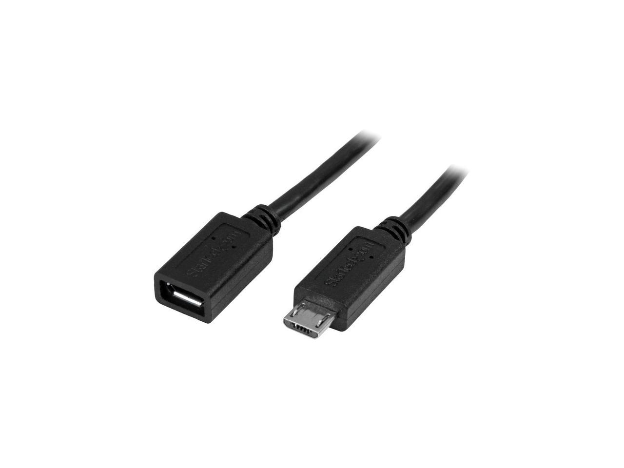 2pcs 50cm Micro USB 2.0 type 5Pin Male to micro usb F tablet extension cable 