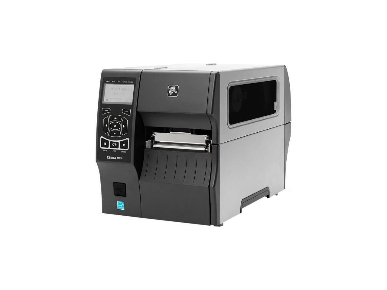 Zebra Zt410 4 Industrial Thermal Transfer Label Printer Lcd 203dpi Serial Usb 10100 0588