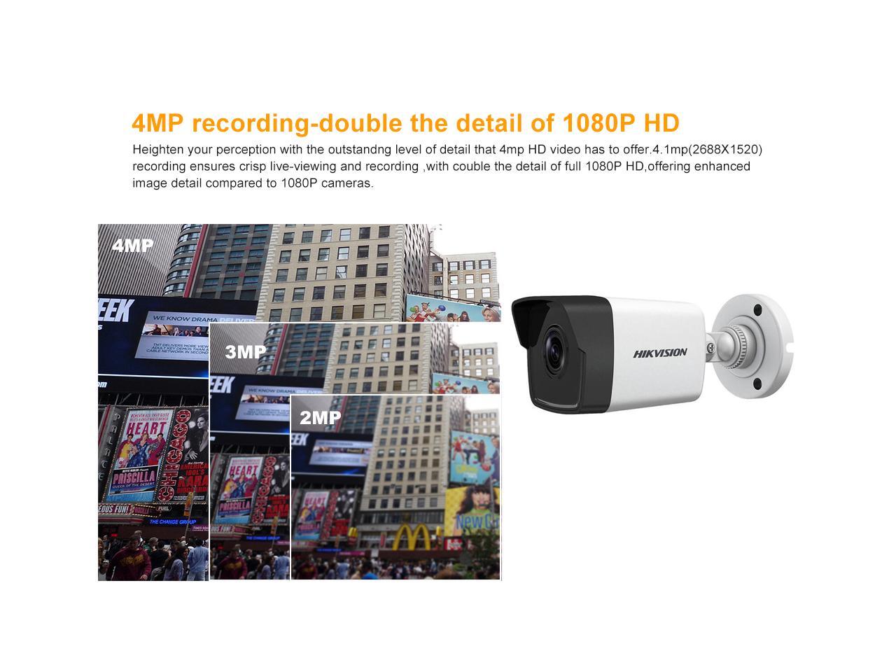 Hikvision DS2CD1043G0I New H.265+ 4MP IP Bullet EXIR Fixed 4mm Lens