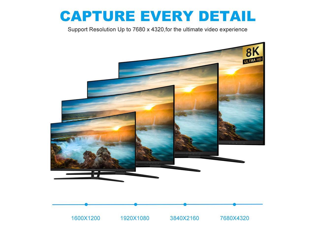 4K@120Hz Apple TV UHDTV 7680 × 4320 for TV PS5 PS4 8K HDMI Cable 2.1 2M Ultra HD High Speed Braided Lead 48Gbps Supports 8K@60Hz Fire TV PC Compatible with Samsung QLED TV Xbox X/S Monitor 4K@120Hz Apple TV UHDTV 7680 × 4320 for TV PS5 PS4 8K HDMI Cable 2.1 2M Ultra HD High Speed Braided Lead 48Gbps Supports 8K@60Hz Fire TV PC Compatible with Samsung QLED TV Xbox X/S Monitor