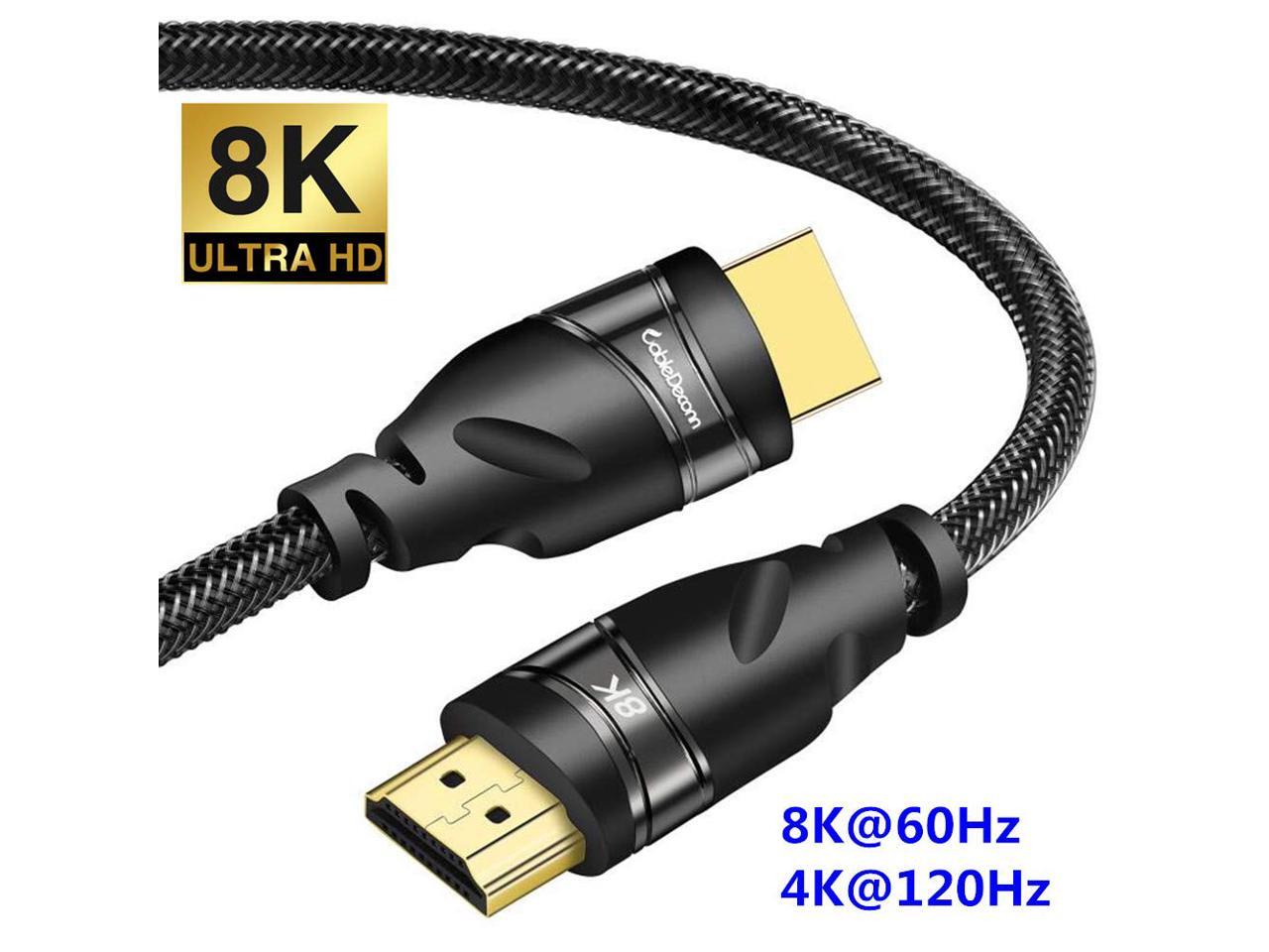 8K HDMI Optic Cable Real UHD HDR 8K 48Gbps,ESTONE 8K60Hz 4K120Hz HDMI