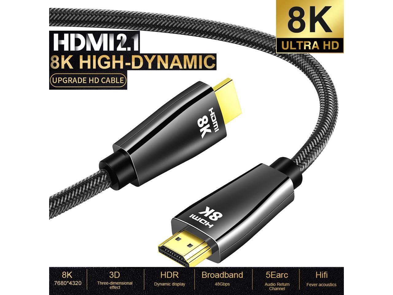 CABLEDECONN HDMI Ultra 8K HD 2.1 Bi-Directional Switch 8K@60Hz 4K@120Hz 1in 2out 2in 1out High Speed 48Gbps Splitter Converter Compatible with Xbox X PS5 Projectors Monitors