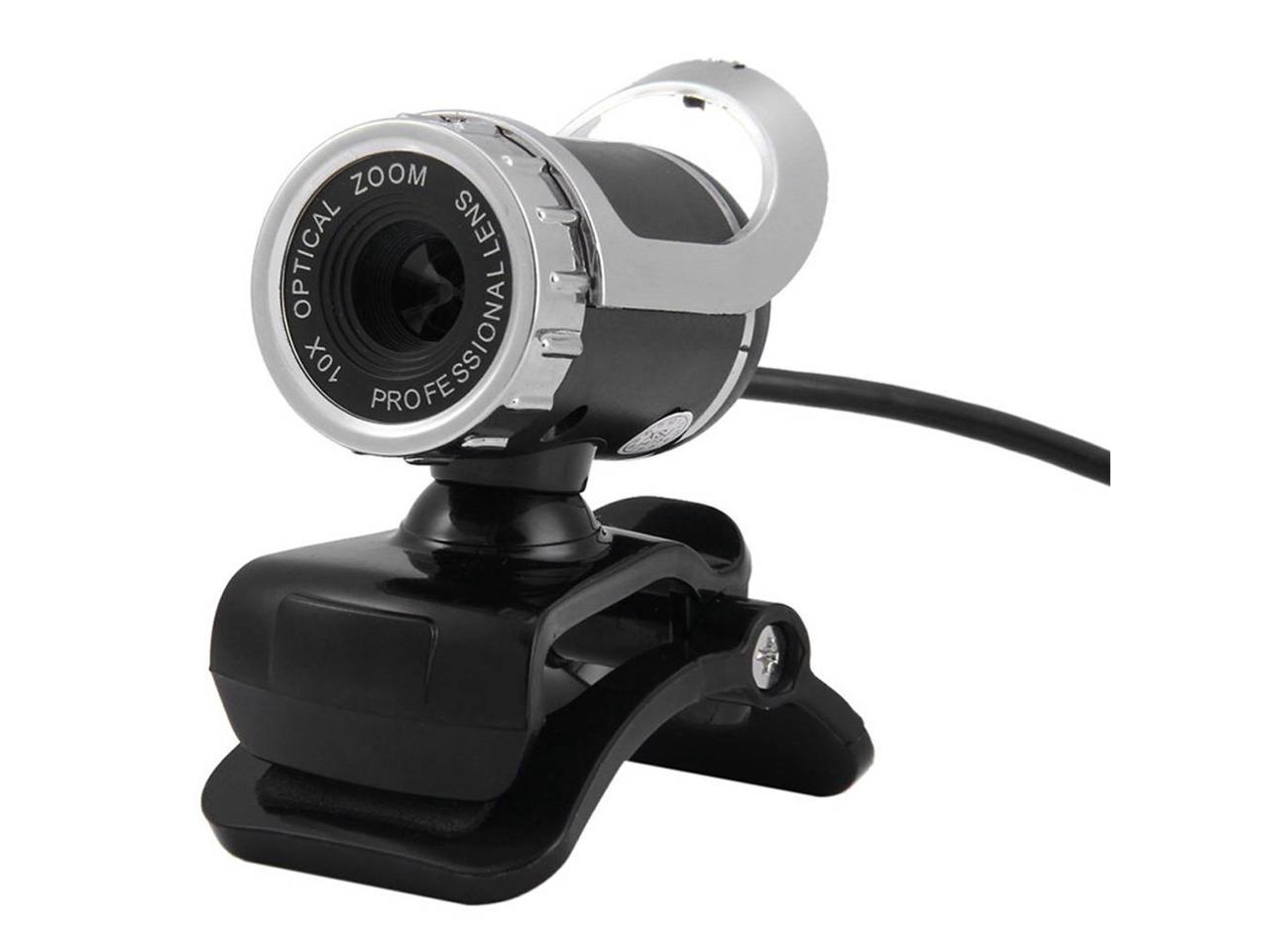 USB Webcam Web Cameras With Mic for Computers Desktop PC Black 