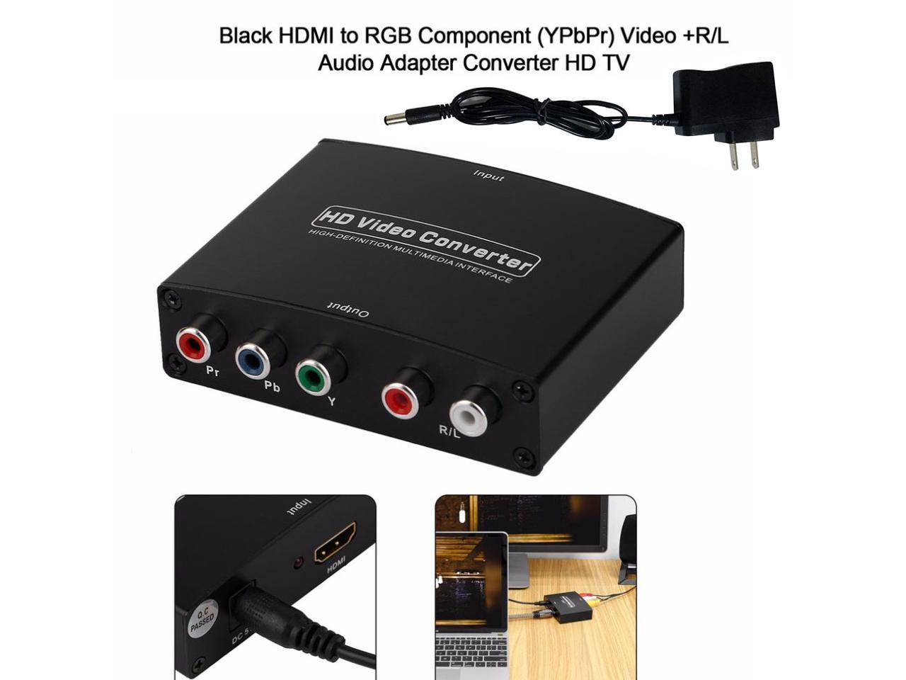 HDMI to 1080P Component Video (YPbPr) RGB + R/L Scaler Converter ...