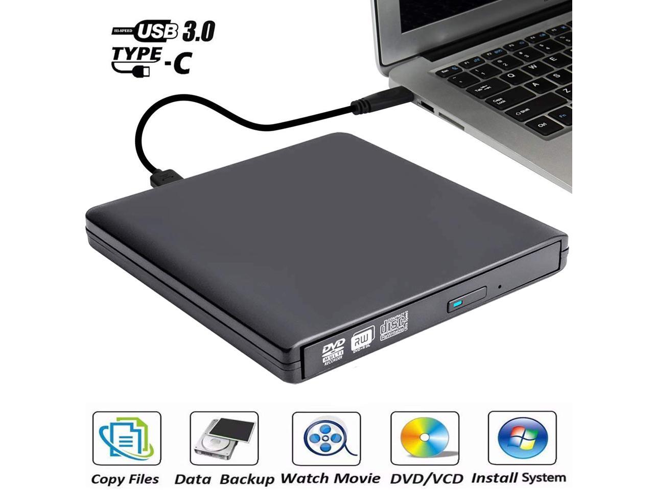 ESTONE Aluminum DVD Drive External cd/DVD Drive for Laptop Burner USB 3 ...