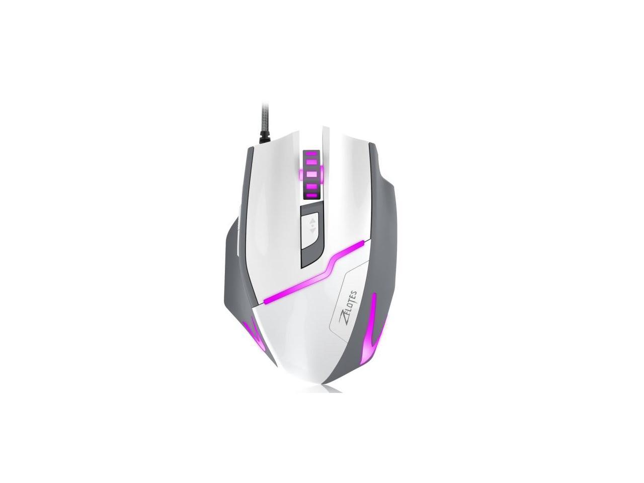 Zelotes T10 Ergonomic Optical Wired Gaming Mouse with 7 Buttons and 7