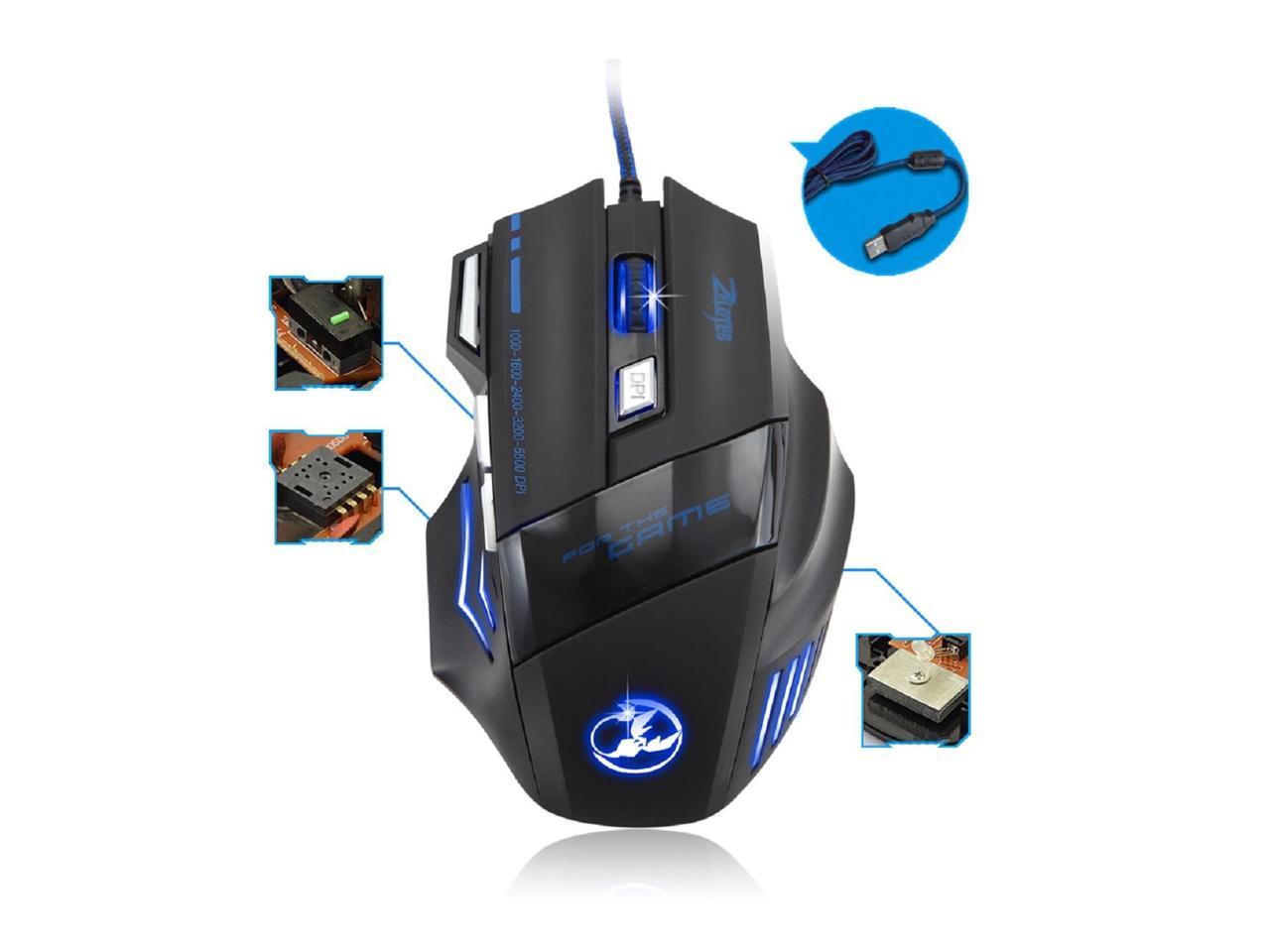 Zelotes Scorpion 5500 DPI High Precision USB Wired Gaming Mouse,7