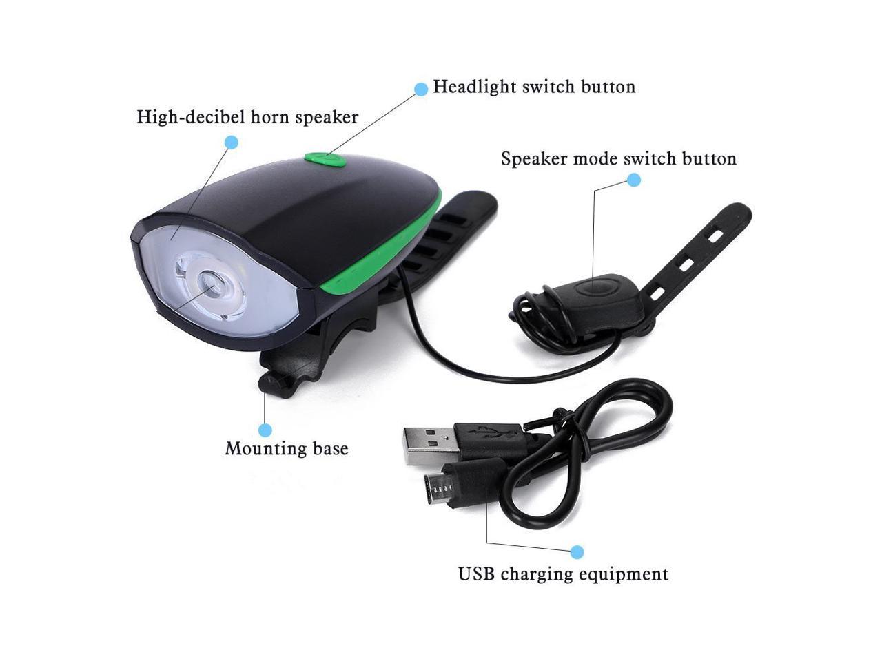 Super Bright USB Charging LED Waterproof Bike Lamp Headlight Taillight Set L&6 
