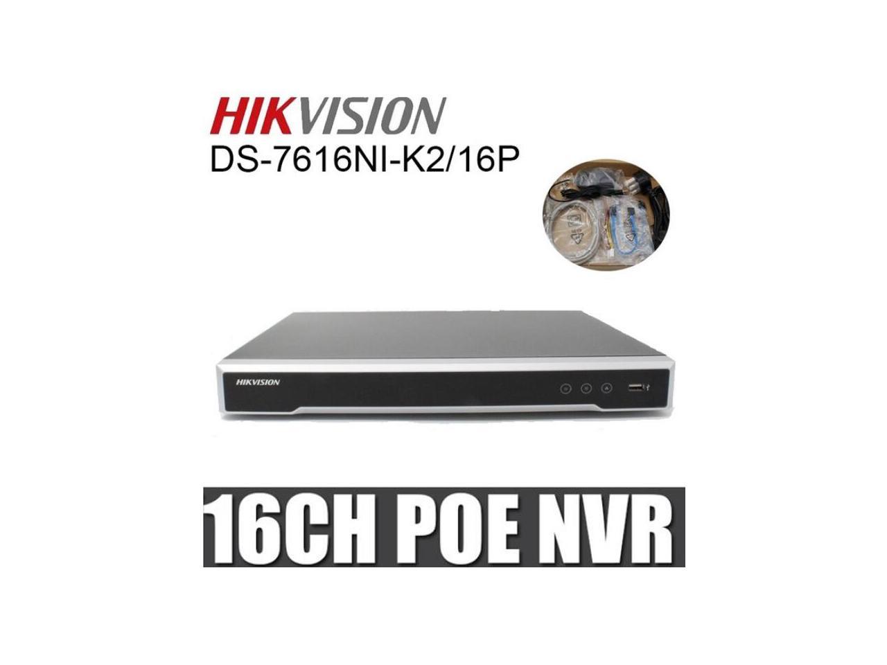 Ship from Canada Replacement of DS-7616NI-E2/16P Hikvision 16 Channel 4K NVR DS-7616NI-Q2/16P PoE Embedded Plug & Play Network Video Recorder Support up to 8 MP Resolution Recording