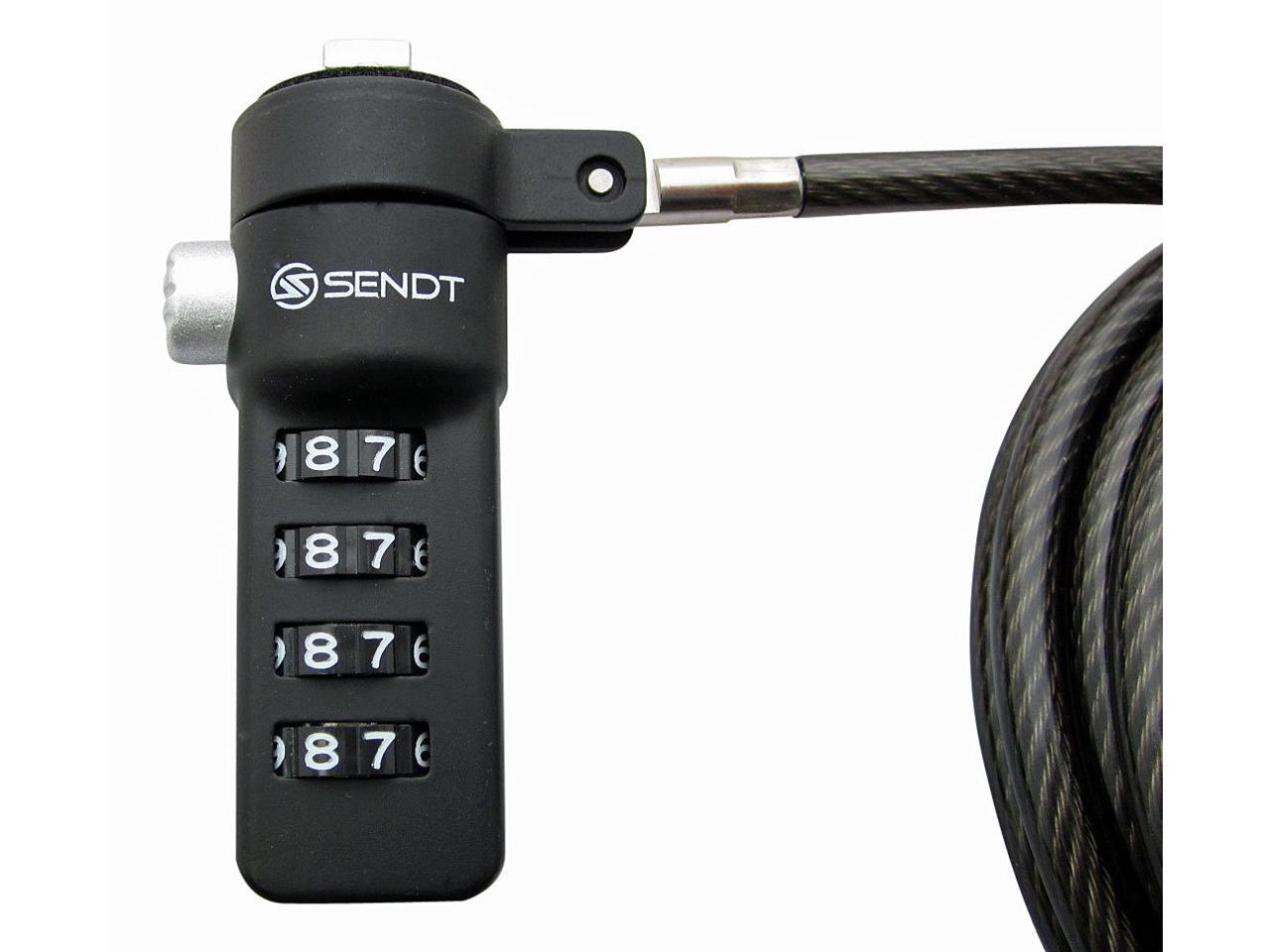 Sendt 10 Foot Black Notebook/Laptop Keyed Lock Security Cable Extra