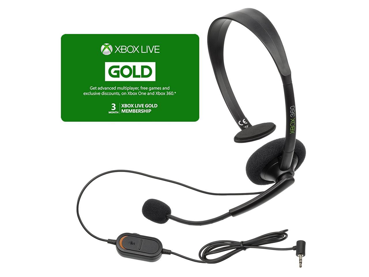 Specially mark deliver Microsoft Xbox Live 3 Month Gold Card & Xbox 360 Headset - Newegg.com