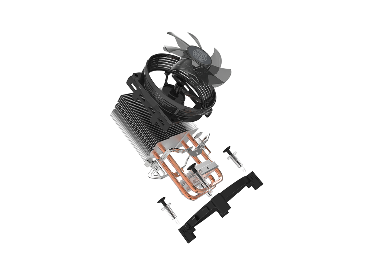 Cooler Master Blizzard T20 (PWM) CPU Cooler with 92mm Cone Shaped Red