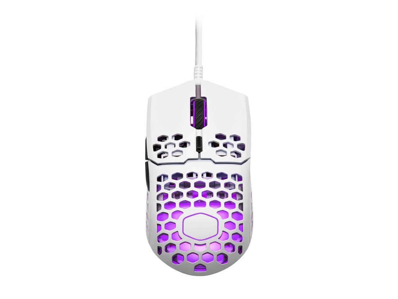 Cooler Master MM711 RGB Gaming Mouse (Glossy White) - 60g Lightweight ...
