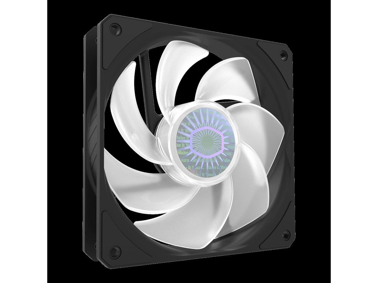 Cooler Master Sickleflow 1 V2 Argb Reverse Edition For Push Pull Cpu Cooler Setup As Exhaust Fan Addressable Rgb Square Frame Fan Air Balance Curve Blade Design Sealed Bearing Pwm Control