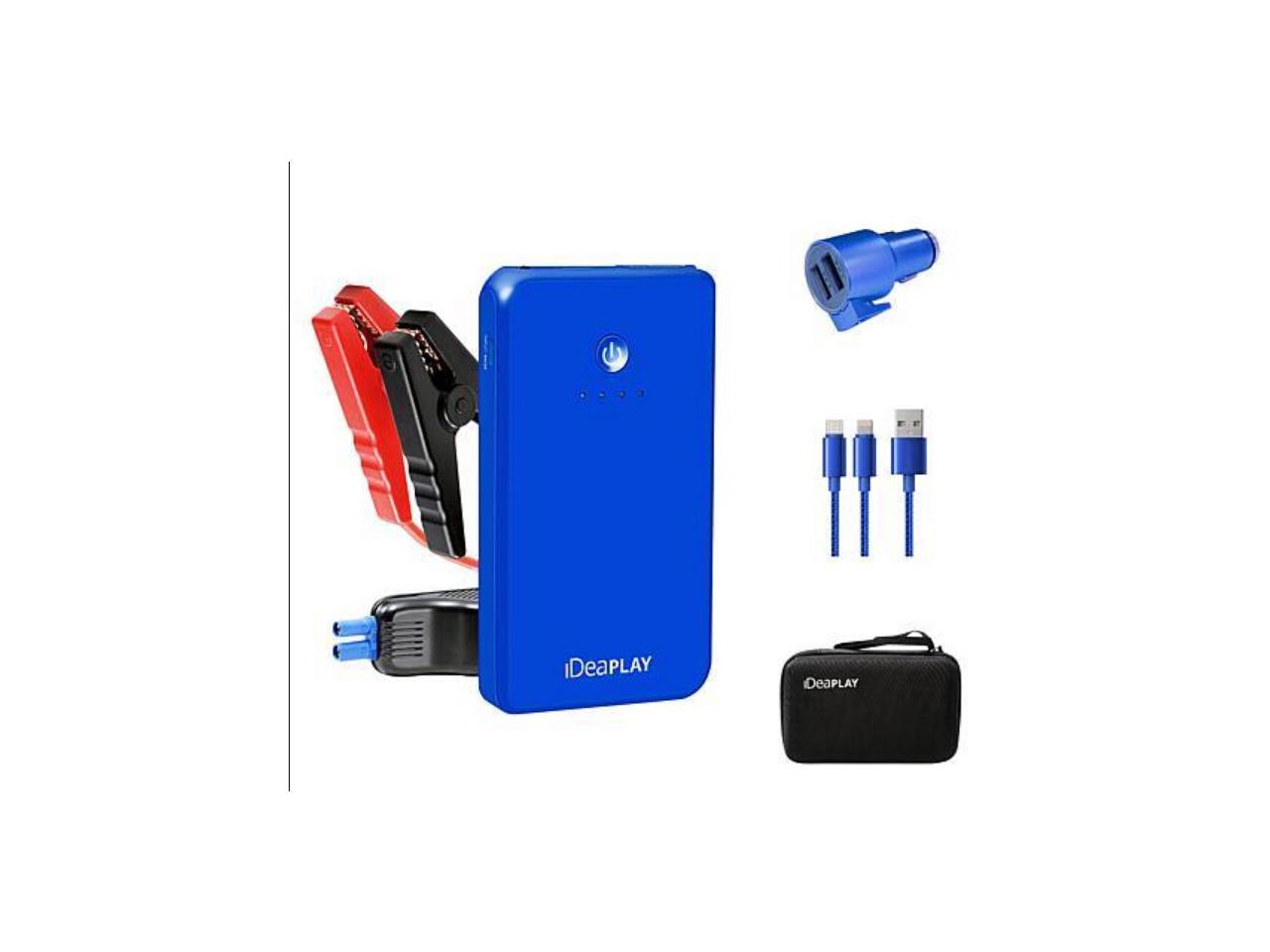 iDeaPLAY Vehicle Jump Starter Portable Power + 3in1 Car Charger