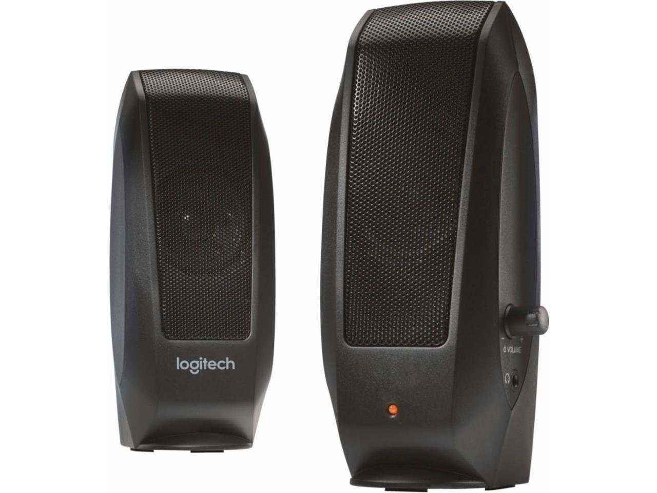 Logitech S-120 2-Piece 2 Channel Multimedia Speaker System w/Headphone ...