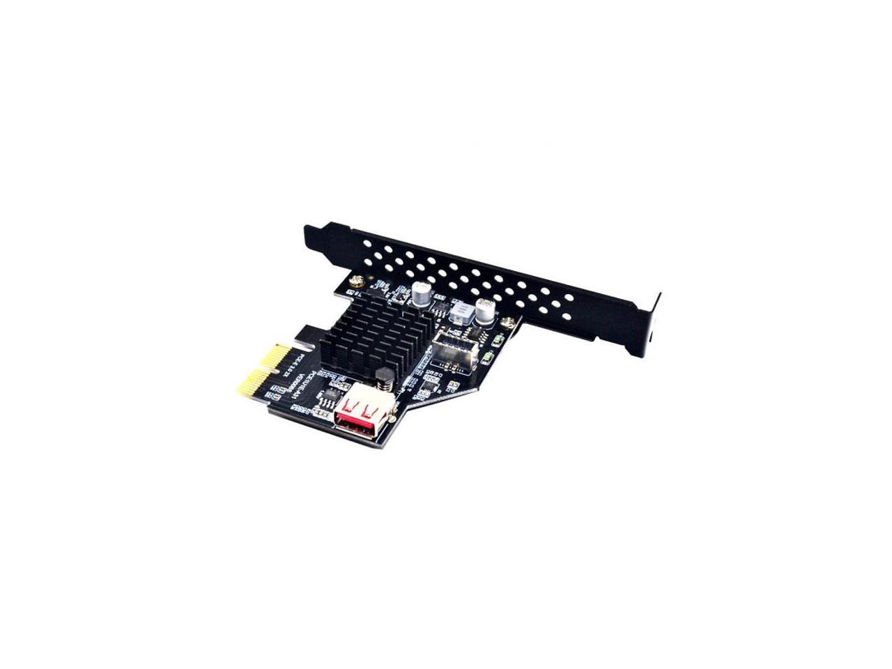 Cablecc USB 3.1 Front Panel Socket & USB 2.0 to PCI-E Express Card Adapter for Motherboard 