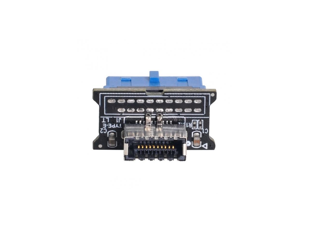 Cablecc Vertical USB 3.1 Front Panel Socket KeyA TypeE to USB 3.0